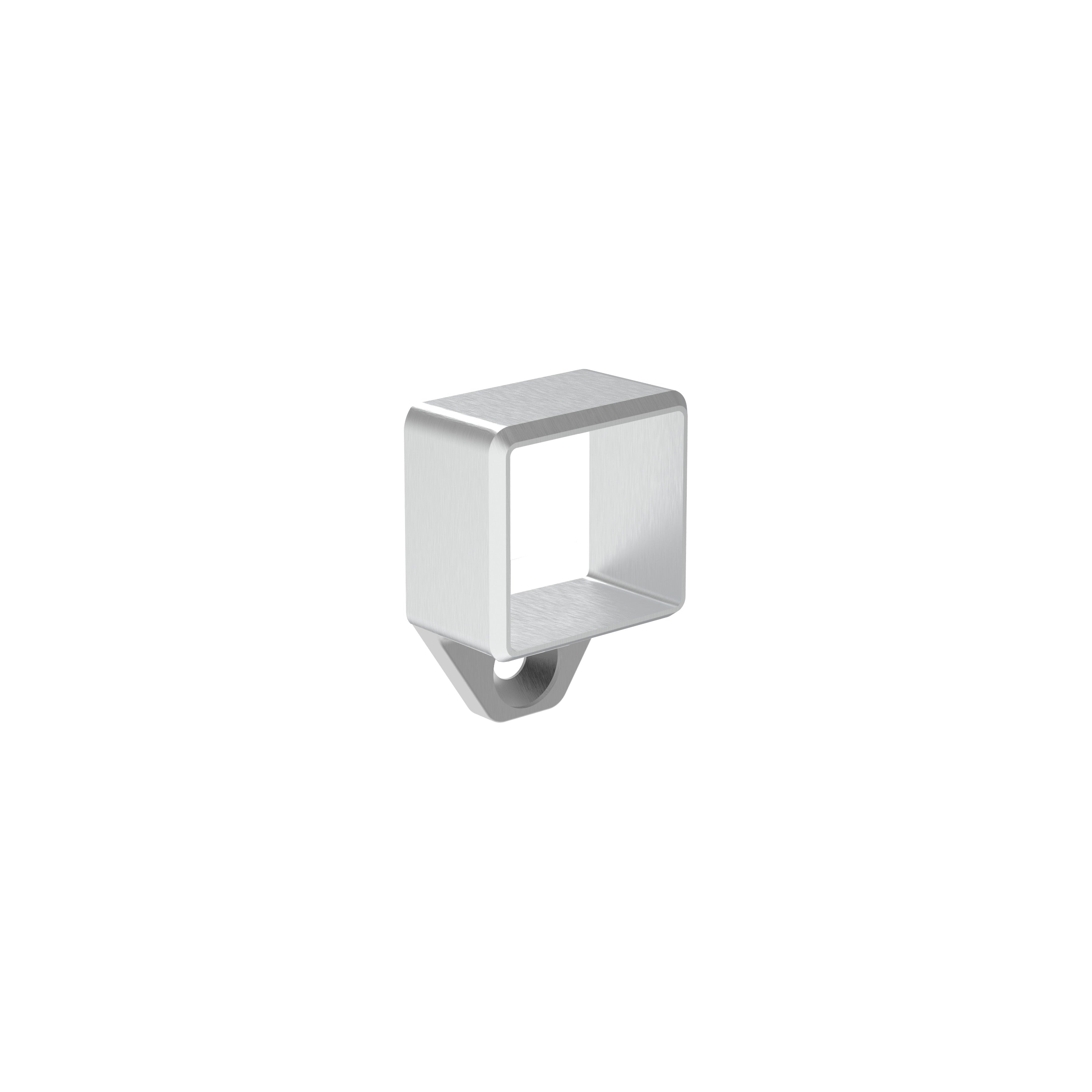 Wall Bracket for 40x36mm Square Aluminum Handrail - Bottom Tab