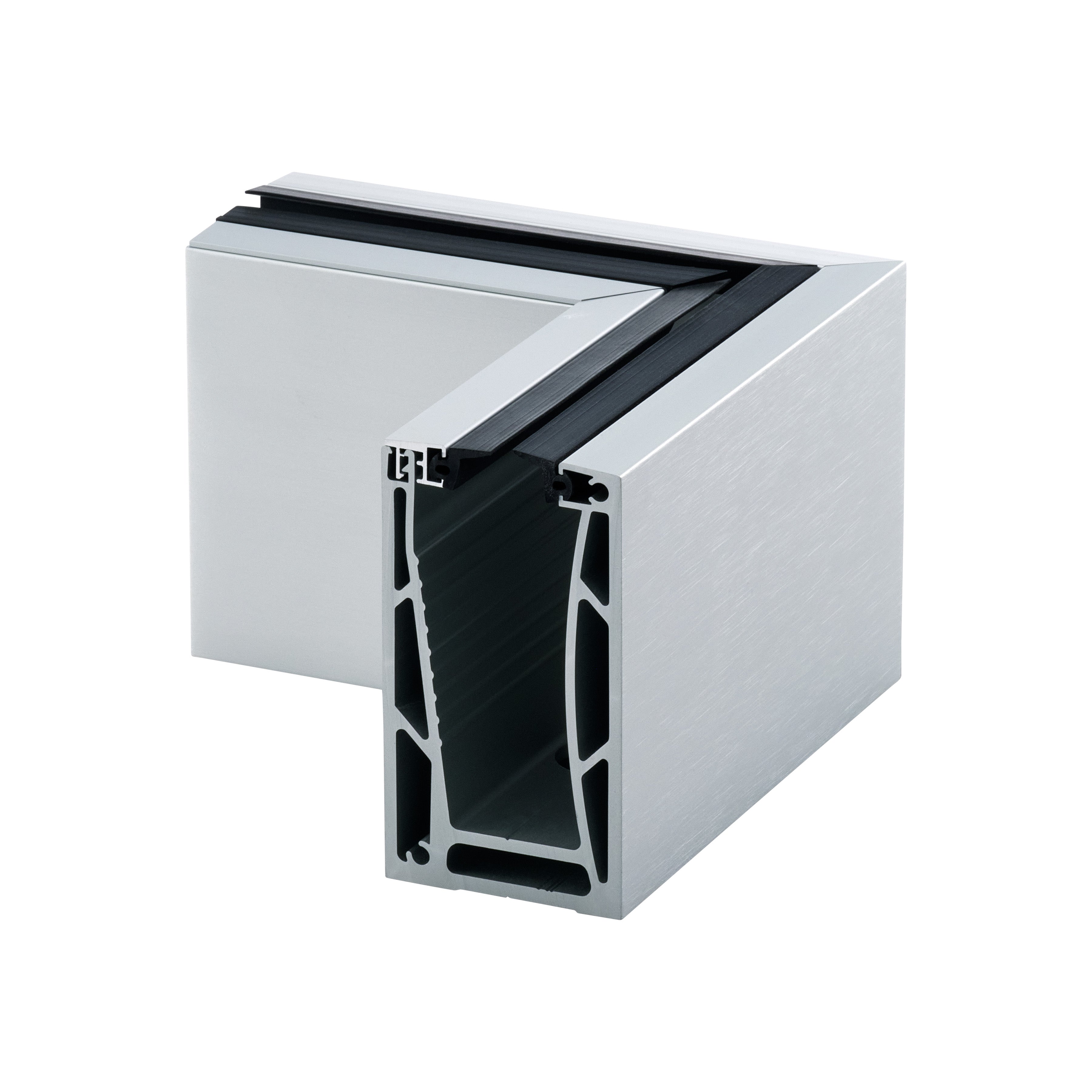 15x15cm Residential Aluminum Internal Channel / Base Shoe Corner ...
