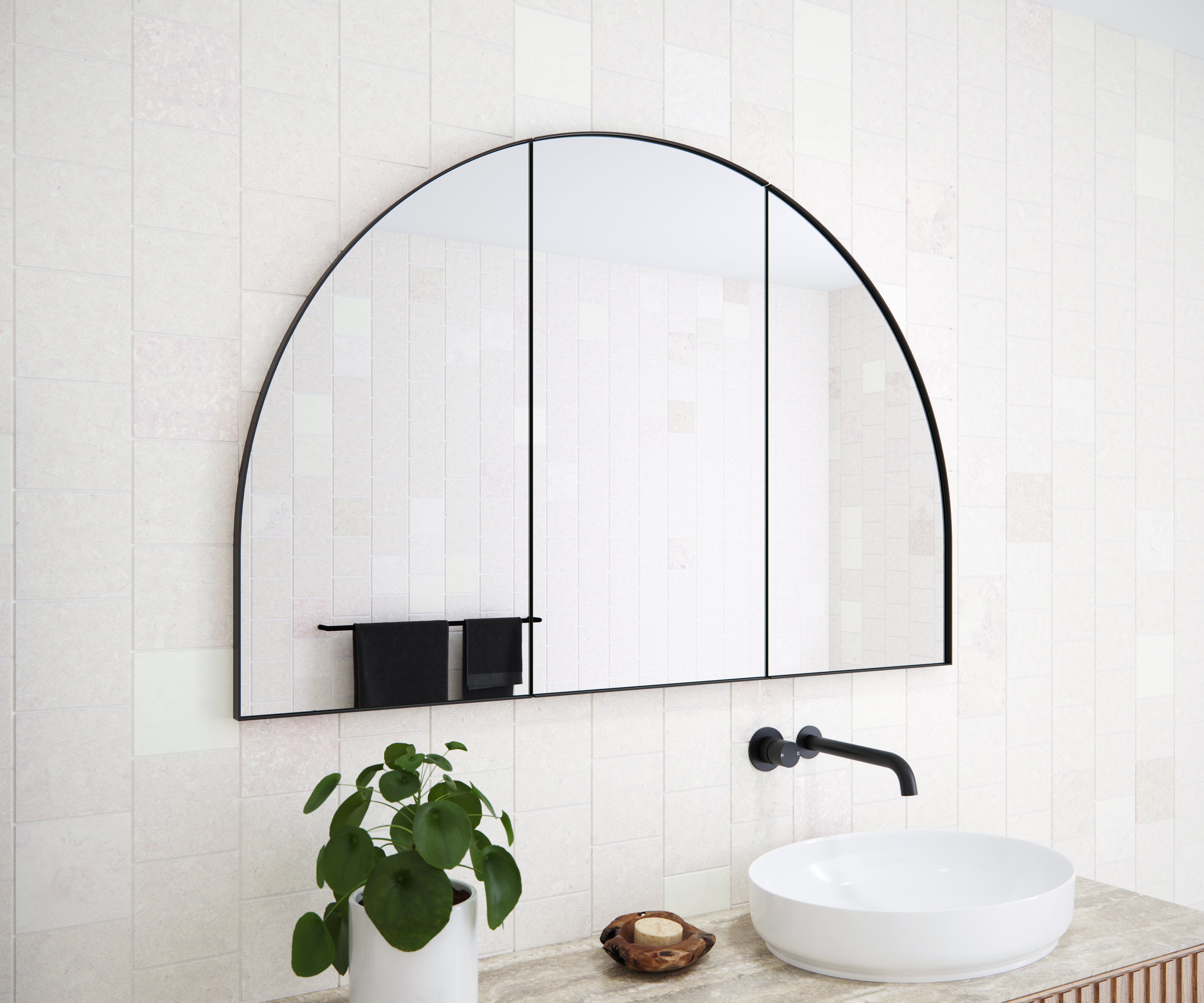 Steel Frame Arch Shape Medicine Cabinet