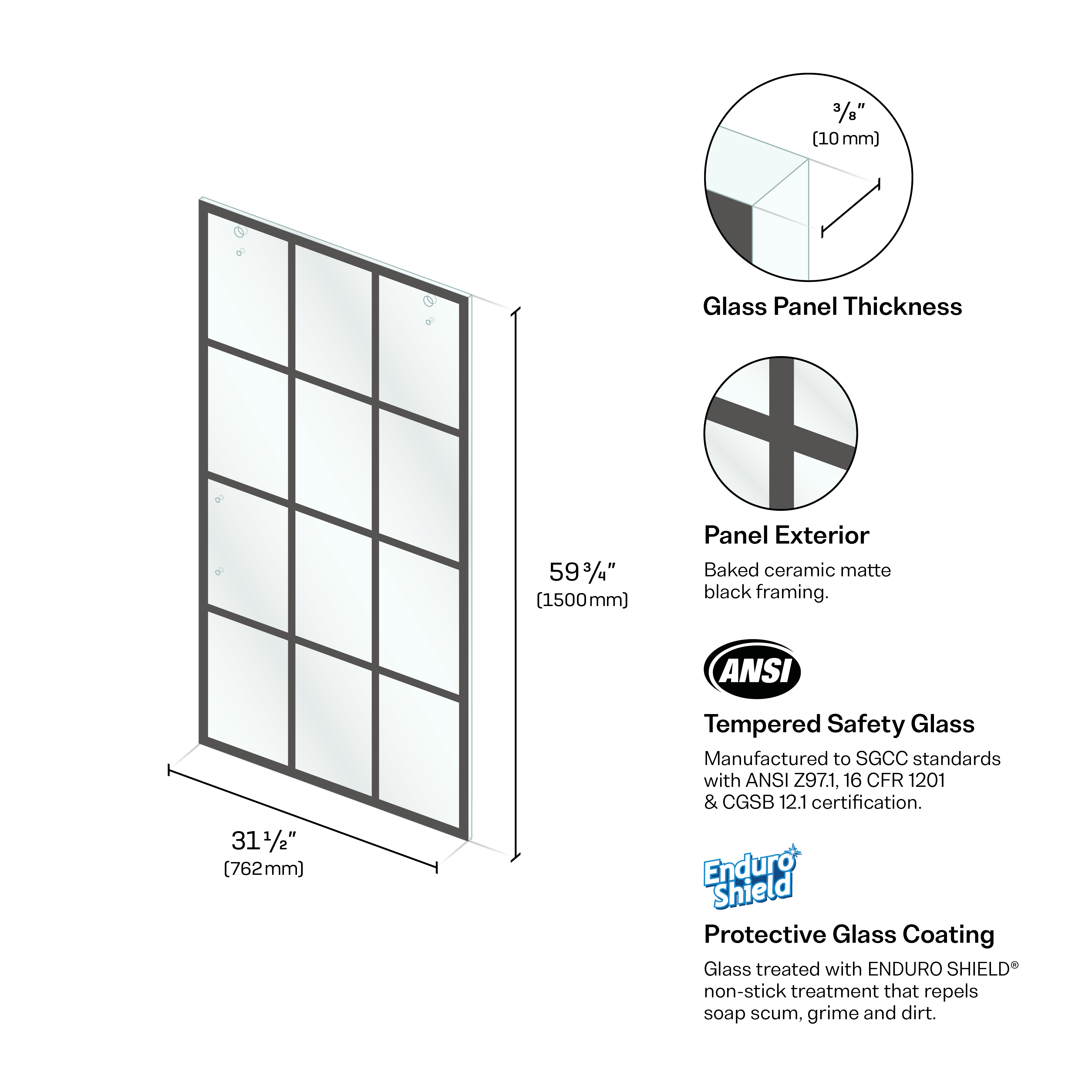 French Silk Screen Bathtub Slider Panels