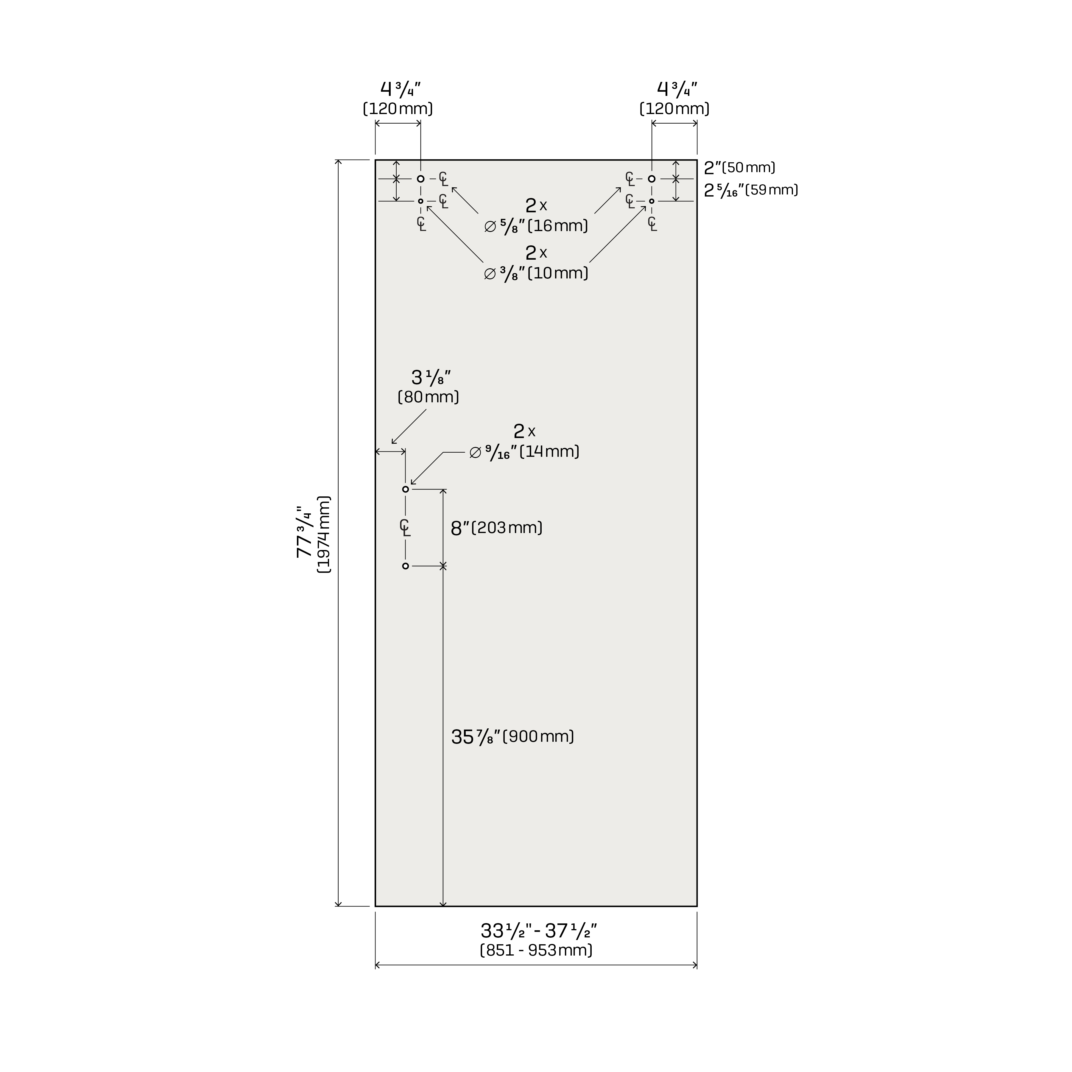 Clear Slider Door Panel (Square Hardware)