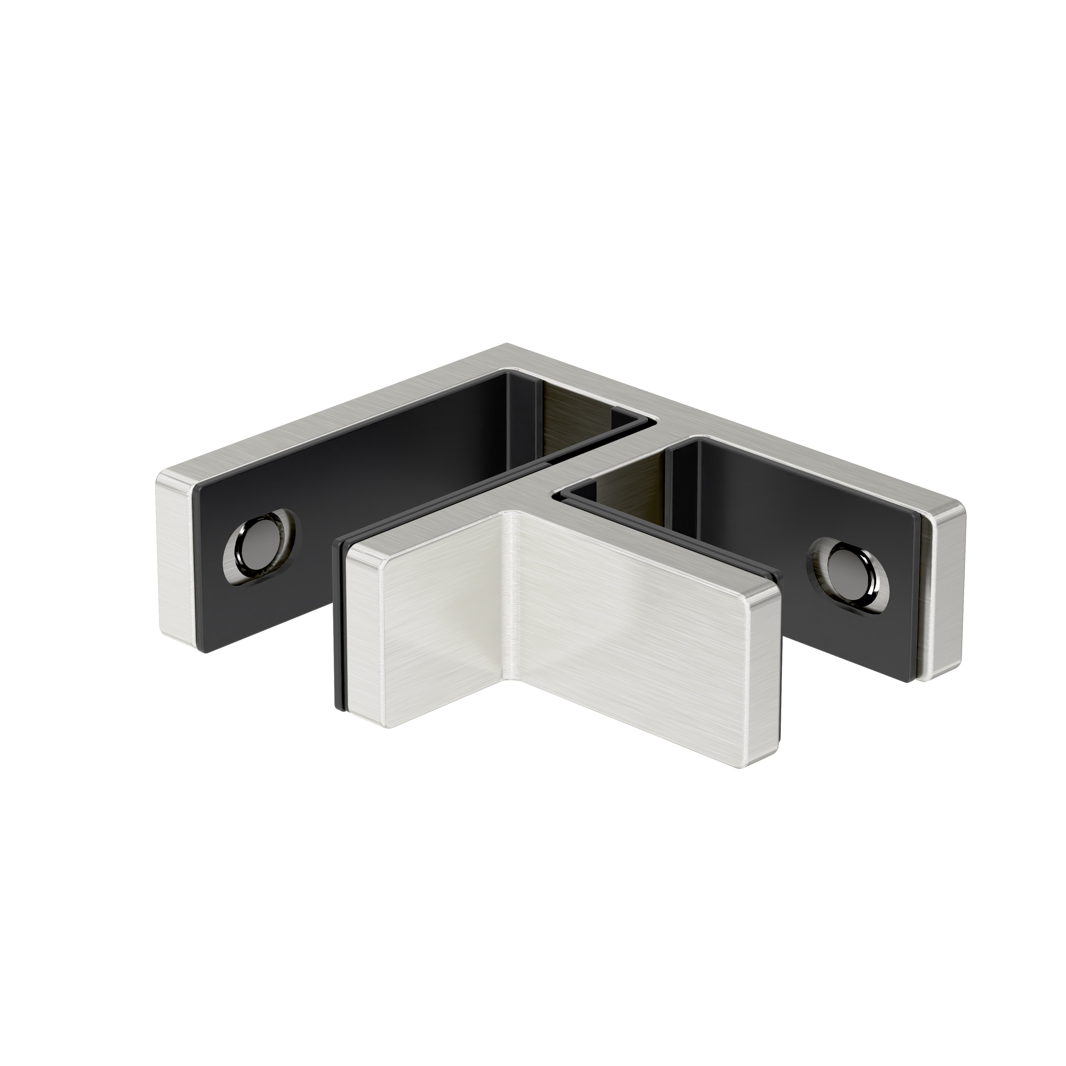 90 Degree Glass to Glass Stainless Steel Stiffener Bracket (for 15-28 mm Glass)