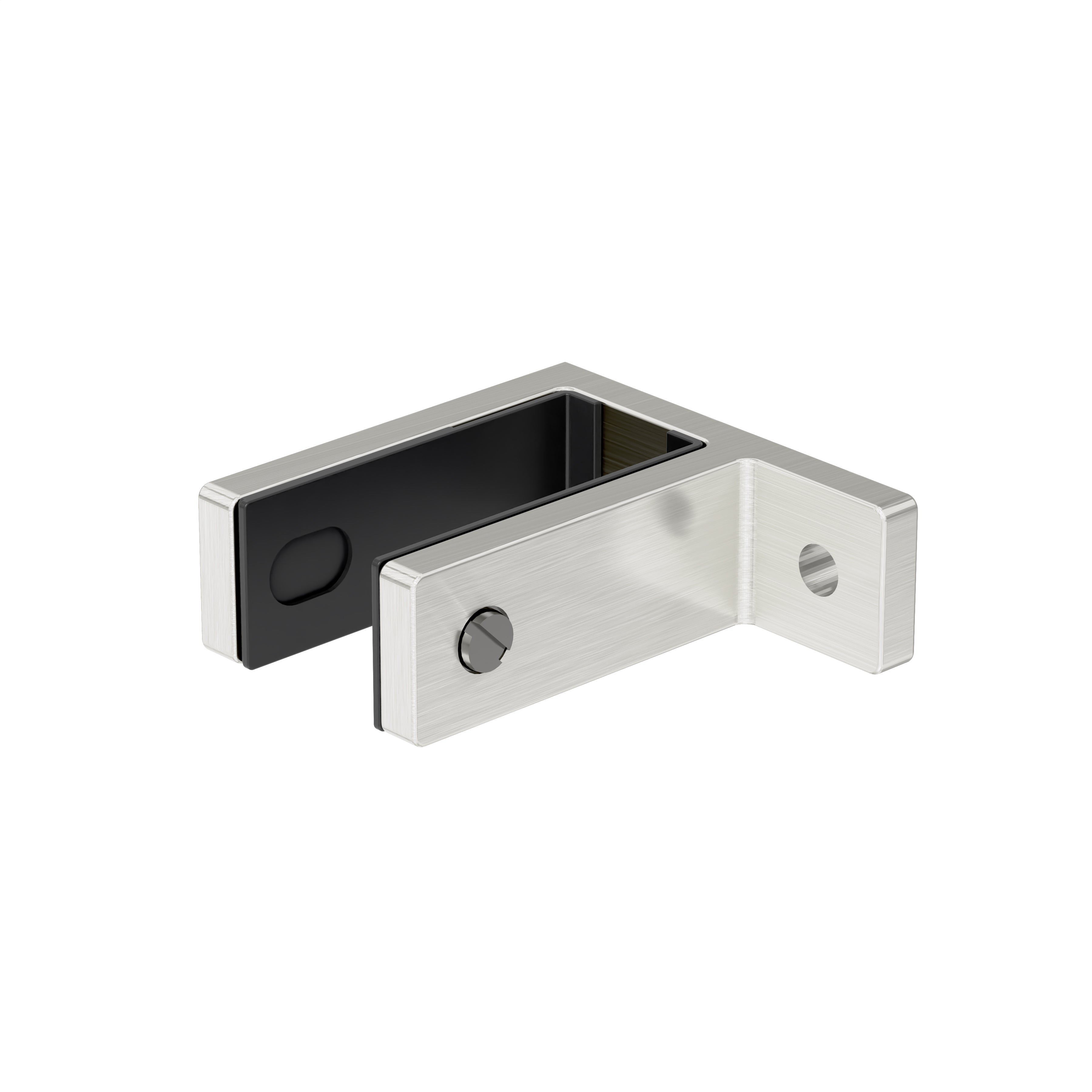 180 Degree Glass to Wall Stainless Steel Stiffener Bracket (for 15-28 mm Glass)